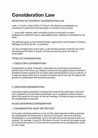 Image result for Consideration Agreement