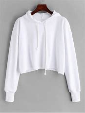 Image result for White Crop Top Hoodie