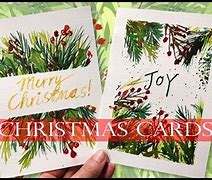 Image result for Watercolor Christmas Cards Tutorial