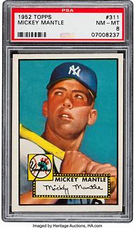 Image result for Mickey Mantle Baseball Card