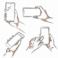 Image result for Person Holding Phone Drawing
