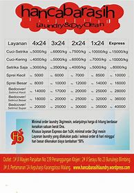 Image result for Daftar Harga Laundry