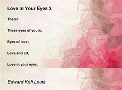 Image result for Love Eyes Poem