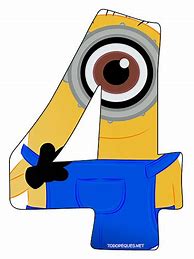 Image result for Minion Witha Number 4