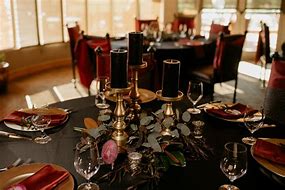 Image result for Black and Champagne Wedding