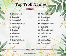 Image result for Best Male Troll Names