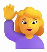 Image result for Woman Raising Hand Emoji