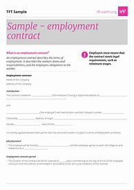 Image result for Company Employee Contract Agreement Sample