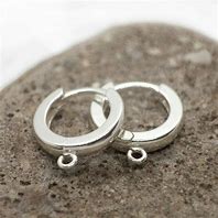 Image result for Round Silver Leverback Earrings