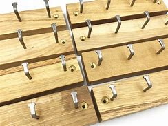 Image result for Metal and Wood Key Hooks
