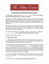 Image result for Wedding Venue Contract Template