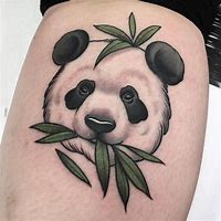 Image result for Tattoo Panda Eating Bamboo