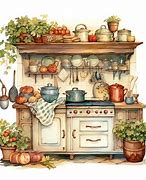Image result for Vintage Country Kitchen Clip Art