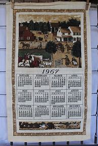 Image result for Linen Calendar 1967