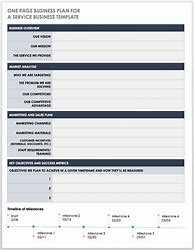 Image result for One Page Business Plan Template PDF