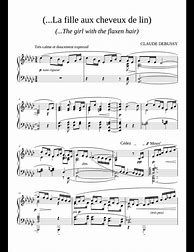 Image result for La Fille Aux Cheveux De Lin Sheet Music Piano