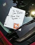 Image result for Funny Parking Notes Left On Cars