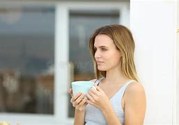 Image result for Woman Holding Giant Coffee Mug
