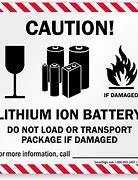 Image result for Lithium Ion Warning Label