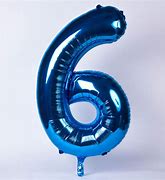 Image result for Blue Balloon Numbers 6