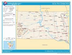 Image result for Map of South Dakota State