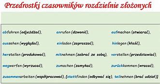 Image result for czasowniki_rozdzielnie_złożone