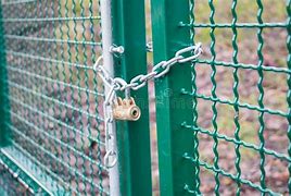 Image result for Chain Link Swing Gate