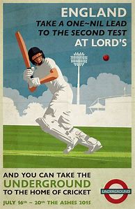 Image result for Vintage Cricket Poster