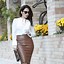 Image result for Shiny Pencil Skirt
