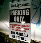 Image result for No Parking Sign Cartoon