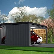 Image result for Shipping Container Garage Kits