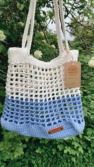 Image result for Colorblock Market Bag Crochet
