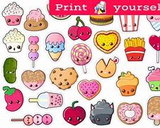 Image result for Cute Girl Stickers Sheets Food