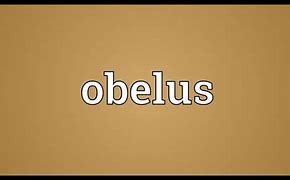 Image result for Obelus