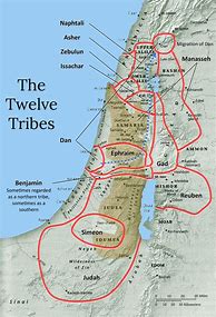 Image result for 12 Tribes Israel Map