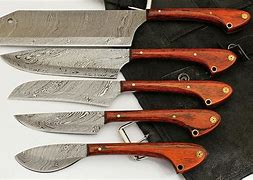 Image result for damascus steel knife sets