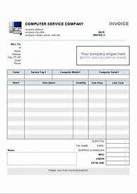 Image result for Computer Repair Invoice Template