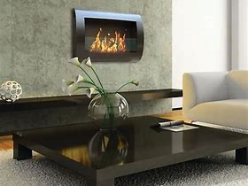 Image result for Pics Enclosed Wall Mounted Fireplace