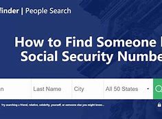 Image result for Find People by SSN