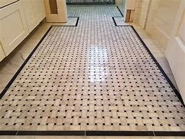 Image result for Black and White Basketweave Floor Tile