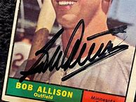 Image result for Bob Allison Topps Autograph
