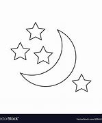 Image result for Moon and Stars Line Drawing