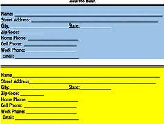 Image result for Free Template for Address Book
