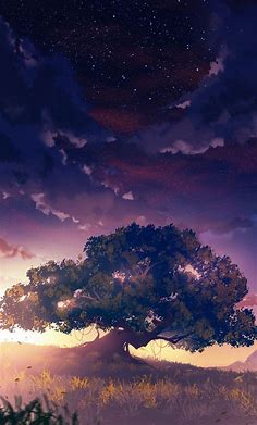 Wallpaper Diluc, Genshin Impact, Lonely Tree, Sunset, Game Landscape ...