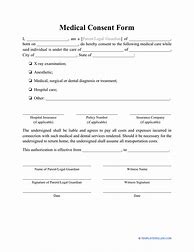 Image result for Free Consent Form Templates