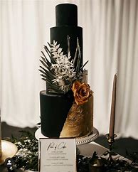 Image result for Black Wedding Cake