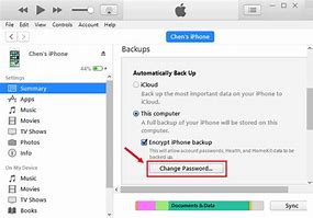 Image result for How to Reset iTunes Backup Password