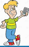 Image result for Boy with Cell Phone Clip Art