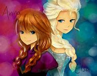 Image result for Anna Elsa Anime Fan Art