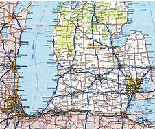 Image result for Interstate Map of Michigan